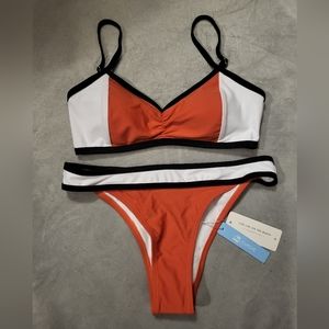 NWT Cupshe Sporty Colorblock Bikini